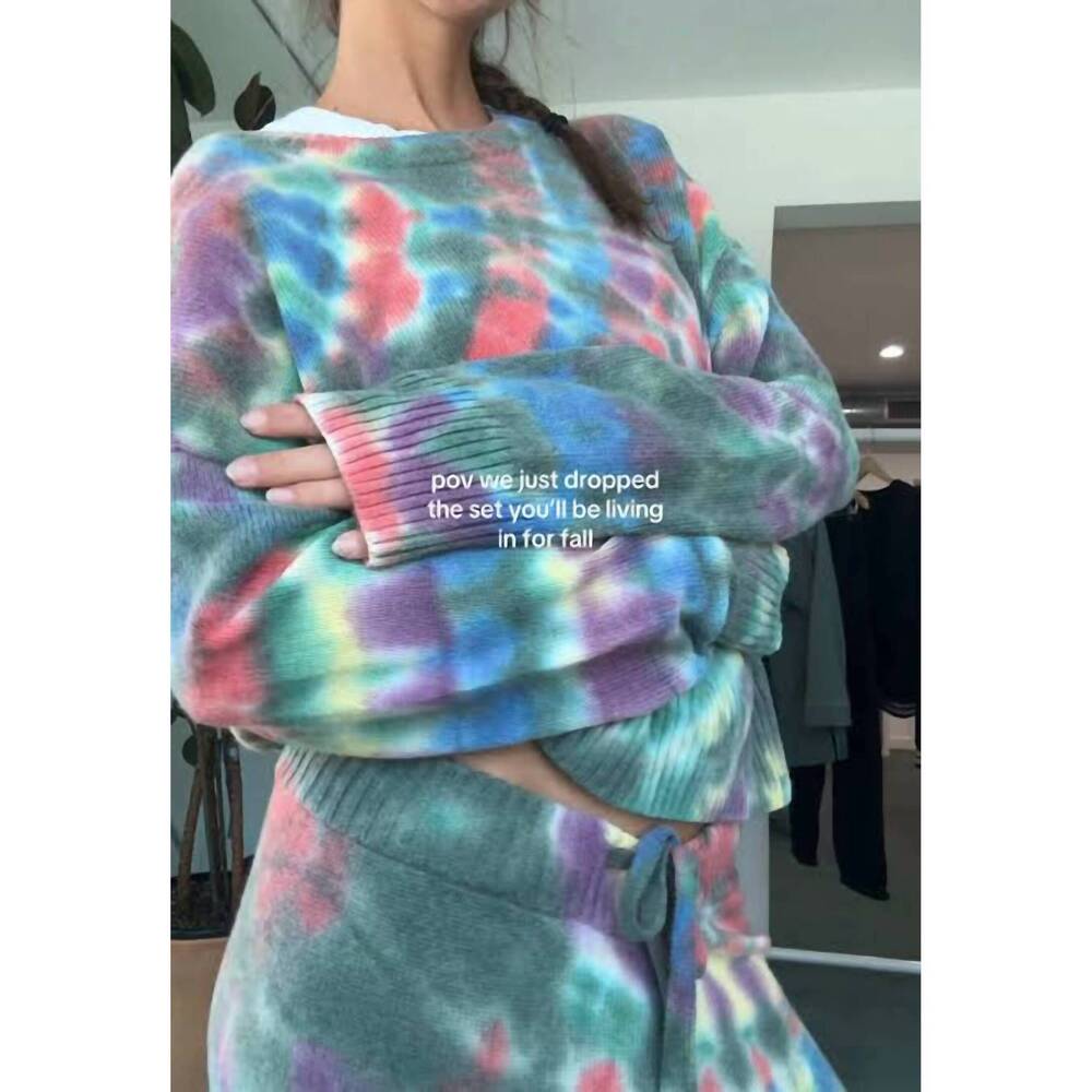 NEW ELECTRIC & ROSE esme sweater in clover multi